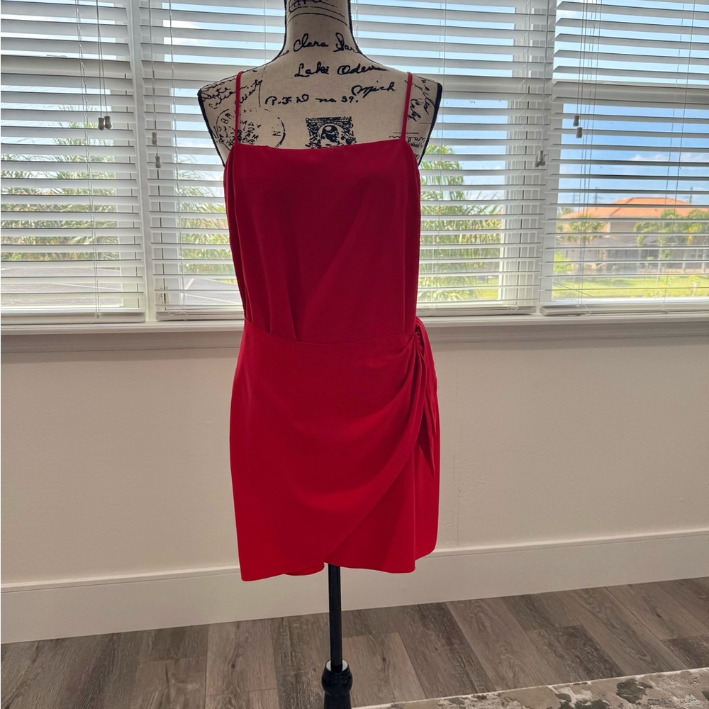 🔥🔥🔥Price Drop🔥🔥🔥 Amanda Uprichard Red Sheath Mini Dress Square Neck Sleeveless